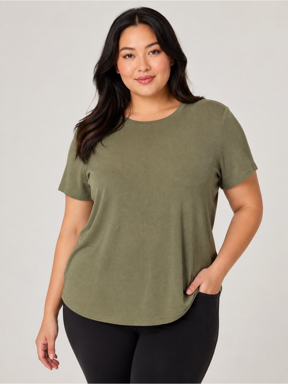 Knix Ribbed Modal Tee | Size XXL